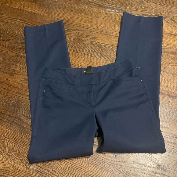 White House Black Market Navy Boot Cut Pants 56% cotton - Picture 4 of 12